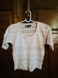 Sheer Striped Knit Top