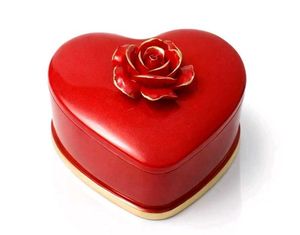 Heart Shaped Red Jewelry Box