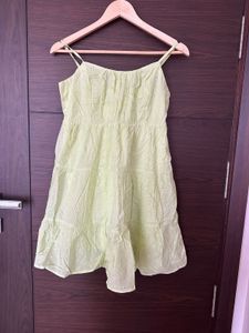 Lime Green Sundress with Eyelet Details
