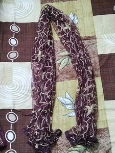 Purple Kurta Set Trousers And Dupatta