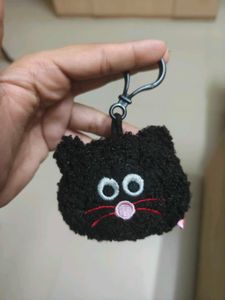 Cute Black Cat Keychain Charm