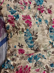 Floral Print Anarkali Gown