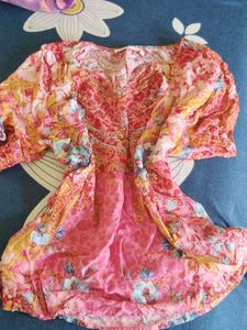 Vibrant Floral Print Kurta