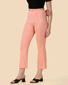 Peach Flared Trousers