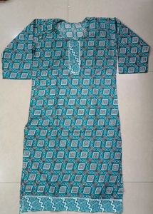 Beautiful Teal Printed Kurta Set