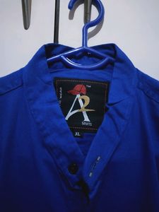 Cotton Shirt with Mandarin Collar