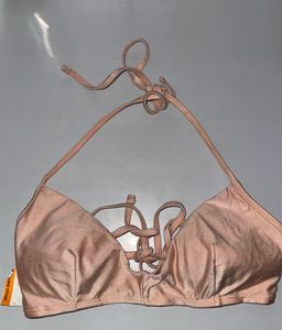 Nude Halter Neck Swimwear top