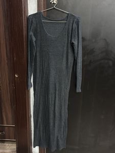 Rib Knit Woollen Dress
