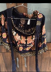 Combo crochet top and shorts set