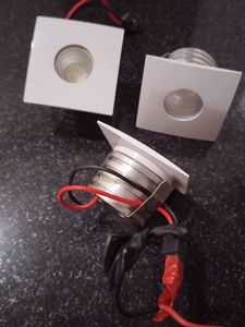 Set of 3 White Square LED Spotlights