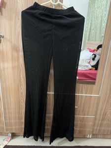 glittering and Stylish Black Flare Pants
