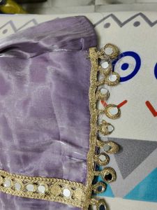 Elegant Lavender Dupatta with Mirror Work
