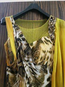 Stunning Yellow &amp; Animal Print Gown