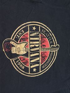 Nirvana Vintage Graphic Black T-Shirt | Size L