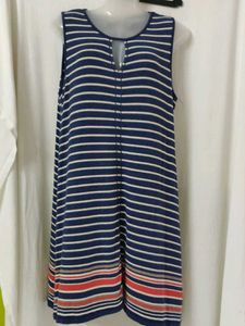 Max studio Striped Sleeveless Casual Dress