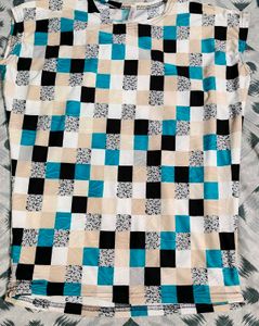 Colorful Checkerboard Sleeveless Top