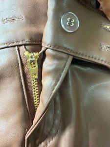 H&amp;M Brown Faux Leather Mini Skirt