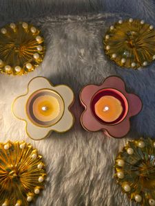 Flower Shaped Candle Holders