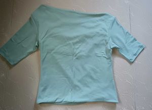 🇰🇷Fitted Light Green Ruched Off-Shoulder Top