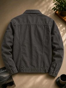 Blue Saint Men's Stylish Dark Grey Jacket