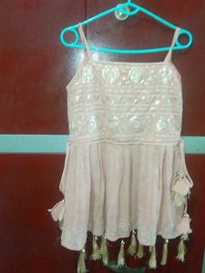 Embellished Pink Kurta Top