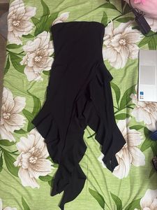 Chic Black Ruffle Mini Dress