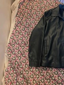 Classic Black Faux Leather Jacket