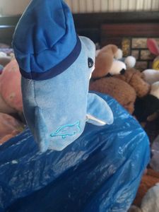 Cute Blue Dolphin Plush Toy