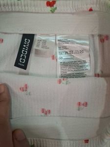 H&amp;m cherry print skirt with lace detailing