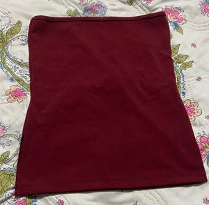 Maroon Strapless Tube Top