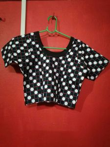 Stylish Polka Dot Blouse, Size 34