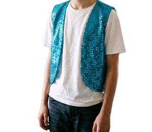 Blue Sequin Vest