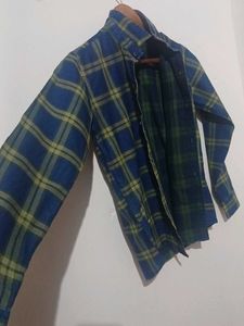 Checked Blue Flannel Shirt