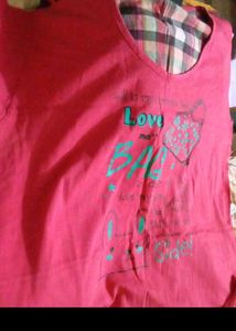 Pink Graphic Print Tee