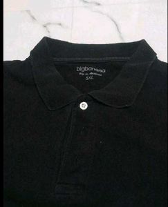Men's Black  5xl Polo T-Shirt