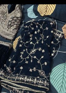 Elegant Navy Blue Lehenga Choli