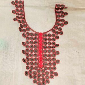 Unstitched Embroidered Kurta Set