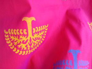 Pink Printed Saree with Blouse