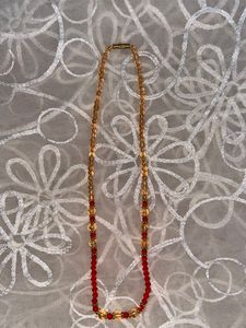 Red And peach pearl mala❤️