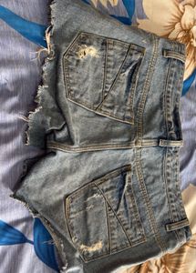 Distressed Denim Shorts