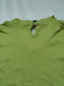 Lime Green V-Neck T-Shirt