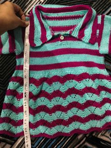 Handmade Knitted Baby Top and pajami