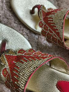 Party Wear Stone Work Heels