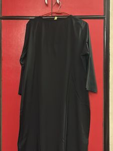 Black Kurta with Geometric Print