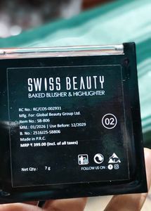 swiss beauty baked blusher and Highlighter