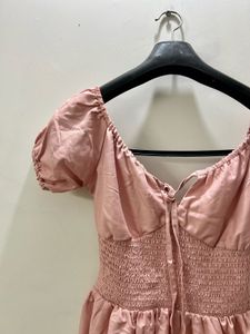 Elegant Pink Off-Shoulder Dress