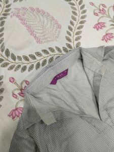 Formal Grey Striped Kurti