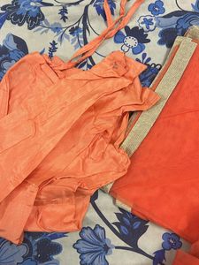 Coral Colour Gown
