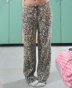 Y2k Baggy Leopard, Cheetah, Print Pants,Lower