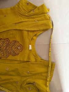 Yellow Anarkali Gown with Embellishments